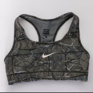 Gray camo nike pro dri fit sports bra